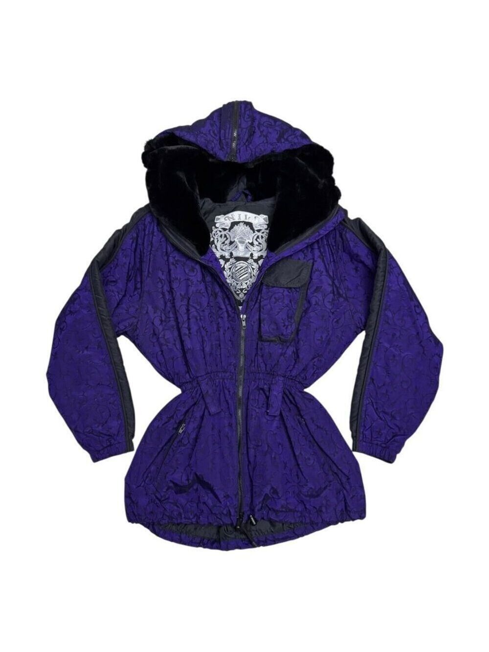 NILS Vintage 90s Ski Snowboard Retro Purple Winter Jacket Coat Womens 10